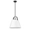 Z-Lite Z-Studio Pendant, 1-Light, 18 In.W x 18 In.H, Matte Black/Ivory 743P18-MB - alternate 8
